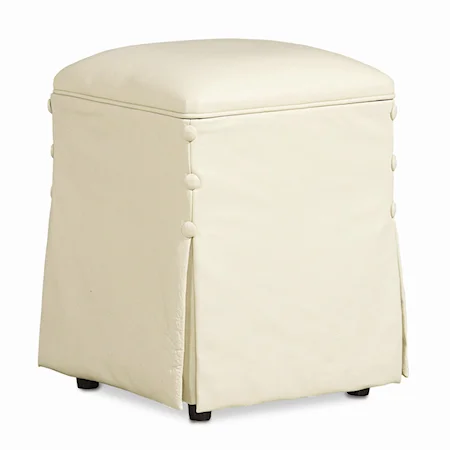 Hide and Seek Leather Storage Ottoman